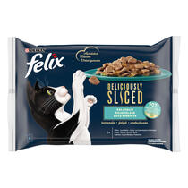 FELIX® Deliciously Sliced Kalavalik (lõhe, tuunikala, tursk, lest), kiisueine